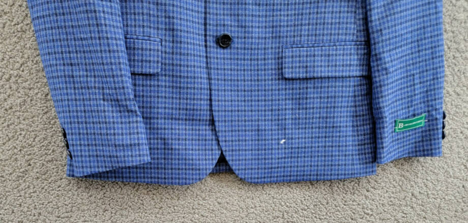 B By Brooks Brothers Classic Fit Stretch Suit Jacket Big Boys 16R Navy/Blue L/S