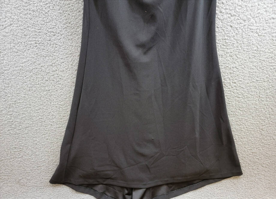 Eliza J Off-The-Shoulder Side-Ruched Gown Women's 6 Black Back Zip Closure S/S