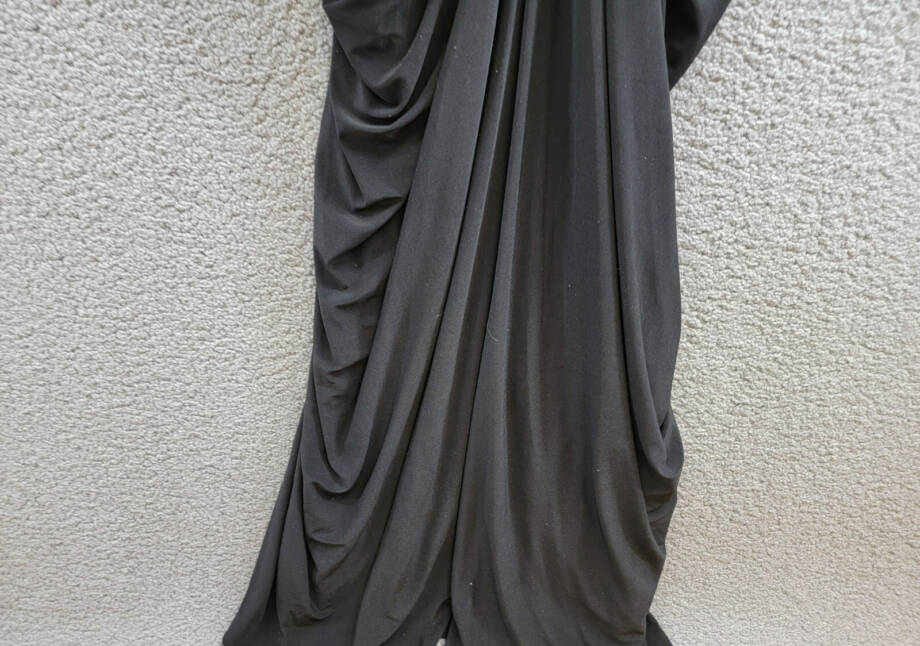 B&A By Betsy & Adam Plus Size Plunge-Neck Ruched Sleeveless Gown Women's 20W