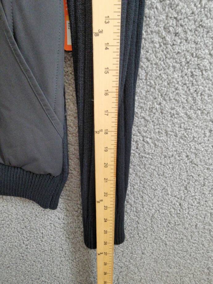 BASS OUTDOOR Mixed Media Zip-Front Hooded Sweater Jacket Men's S Black Beauty