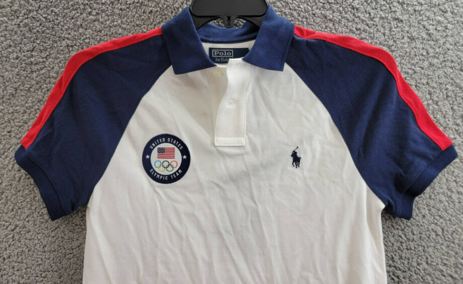 Polo by Ralph Lauren Team USA Custom Slim-Fit Mesh Polo Shirt Men's XS White S/S