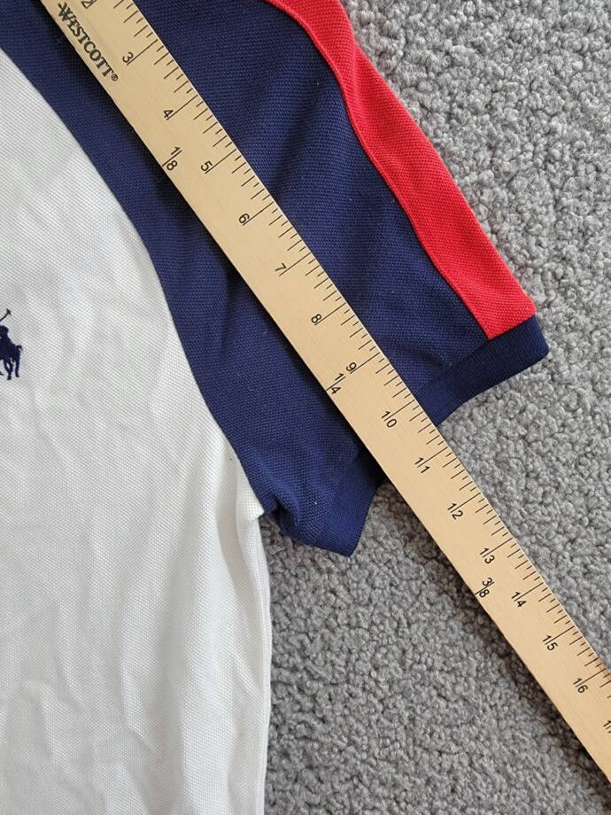 Polo by Ralph Lauren Team USA Custom Slim-Fit Mesh Polo Shirt Men's XS White S/S
