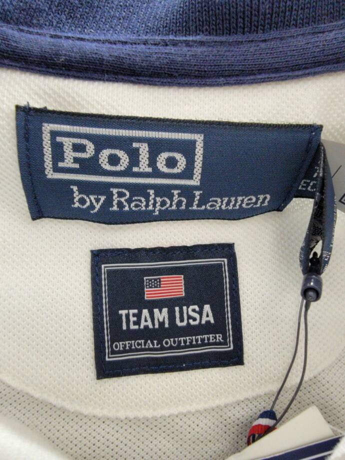 Polo by Ralph Lauren Team USA Custom Slim-Fit Mesh Polo Shirt Men's XS White S/S