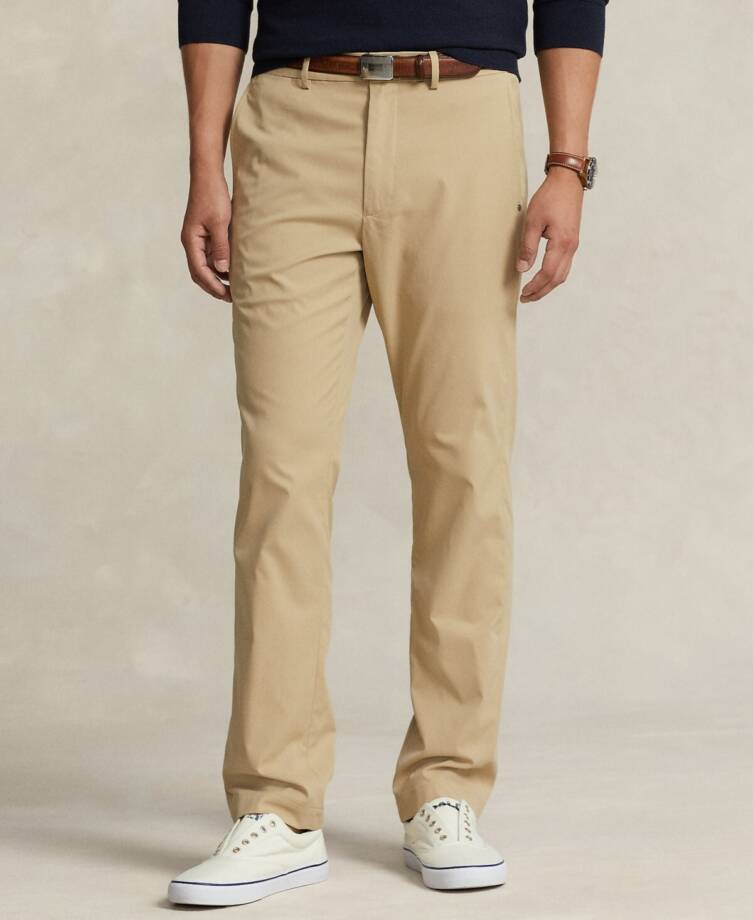 Polo Ralph Lauren Tailored Fit Performance Chino Pants Men's 38x30 Khaki Solid