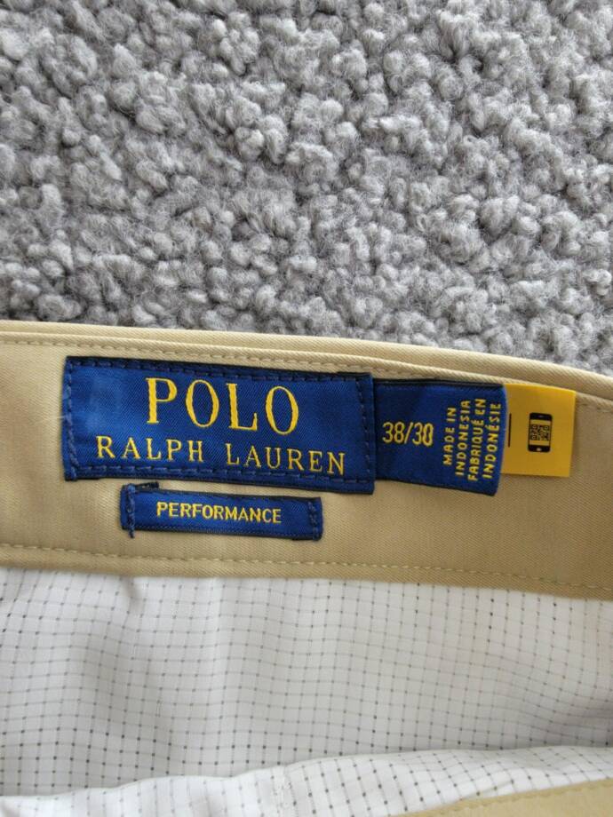 Polo Ralph Lauren Tailored Fit Performance Chino Pants Men's 38x30 Khaki Solid