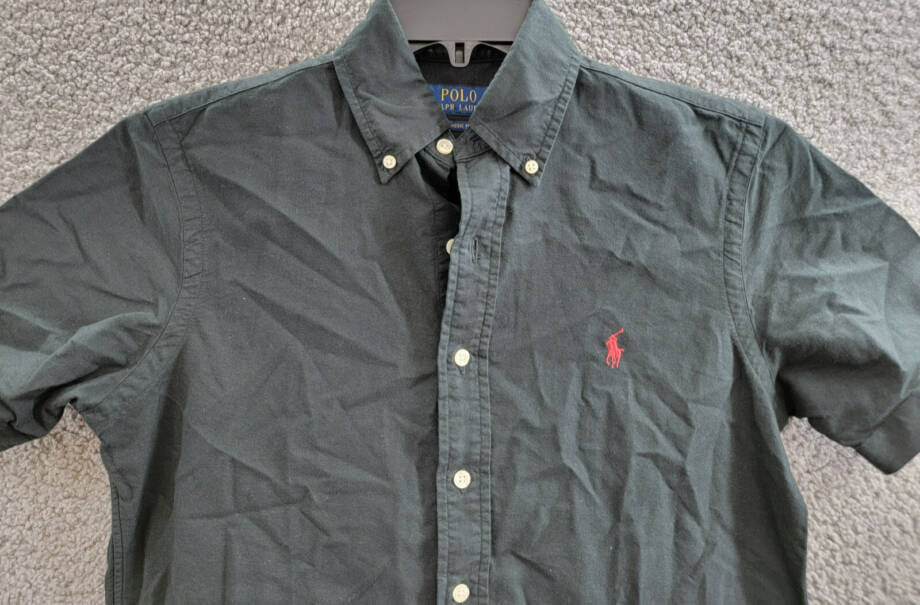 Polo Ralph Lauren Classic Fit Oxford Button Down Shirt Men's XS Black Solid S/S