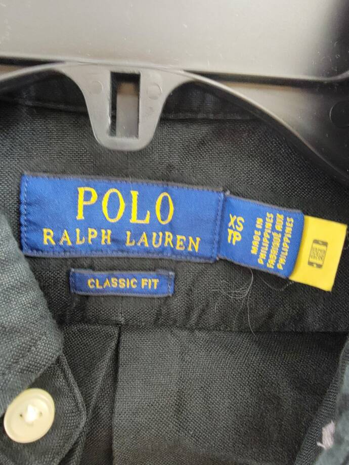 Polo Ralph Lauren Classic Fit Oxford Button Down Shirt Men's XS Black Solid S/S