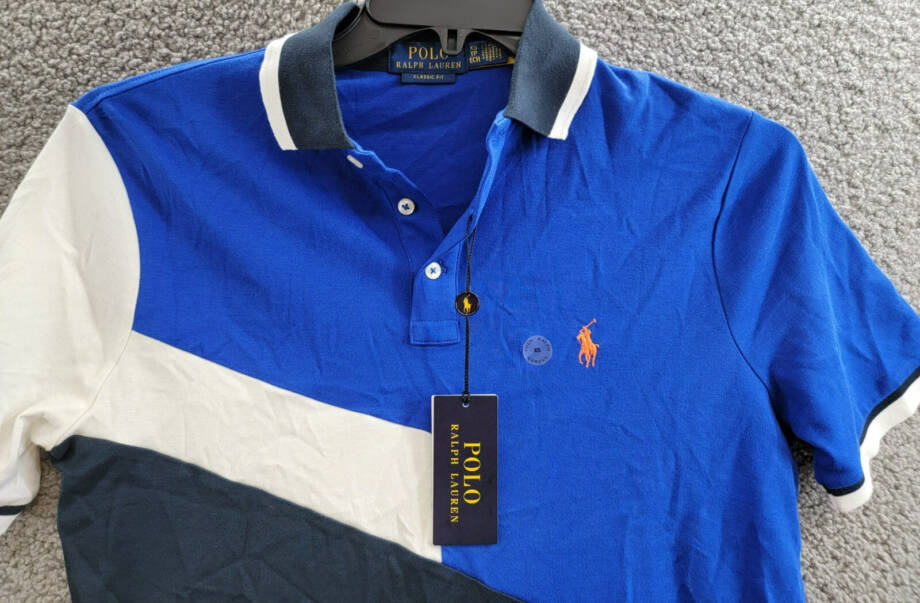Polo Ralph Lauren Classic-Fit Polo Shirt Men XS Blue Multi Short Sleeve Pullover