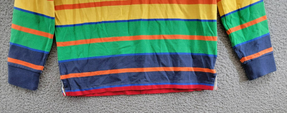 Polo Ralph Lauren The Iconic Rugby Shirt Men's M Multi Collared Long Sleeve