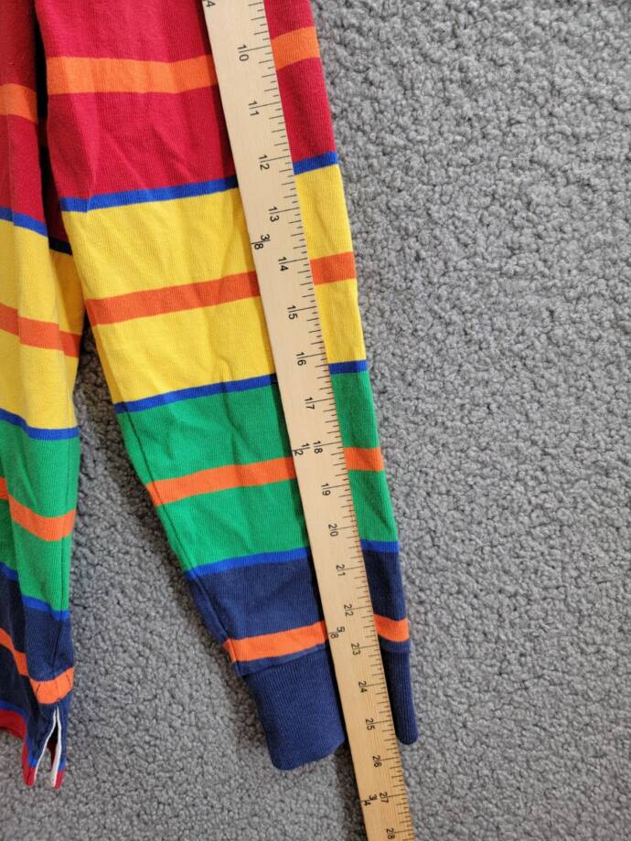 Polo Ralph Lauren The Iconic Rugby Shirt Men's M Multi Collared Long Sleeve