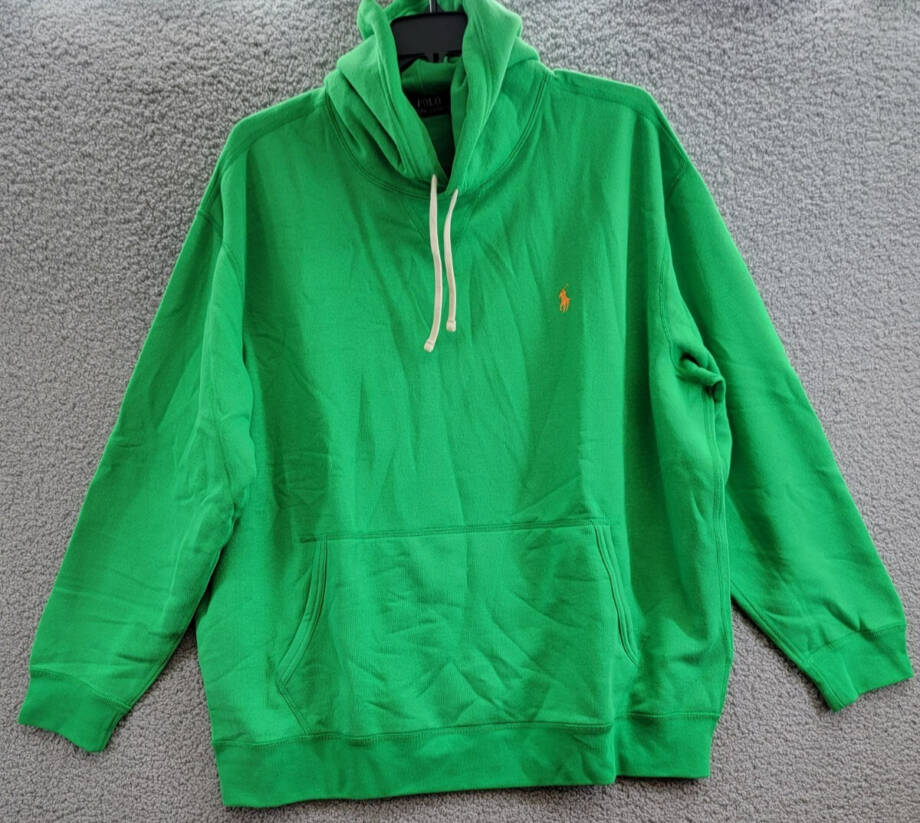 Polo Ralph Lauren Big & Tall RL Fleece Hoodie Men's 2 XB Preppy Green Pullover
