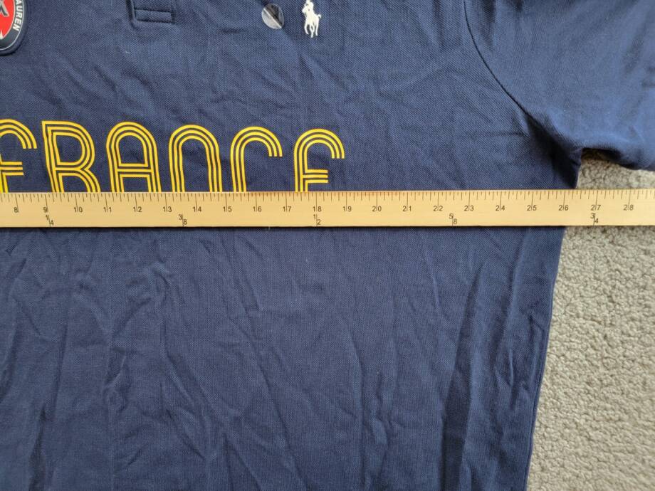 Polo Ralph Lauren Classic-Fit France Polo Shirt Men's XXL Navy Printed Pullover