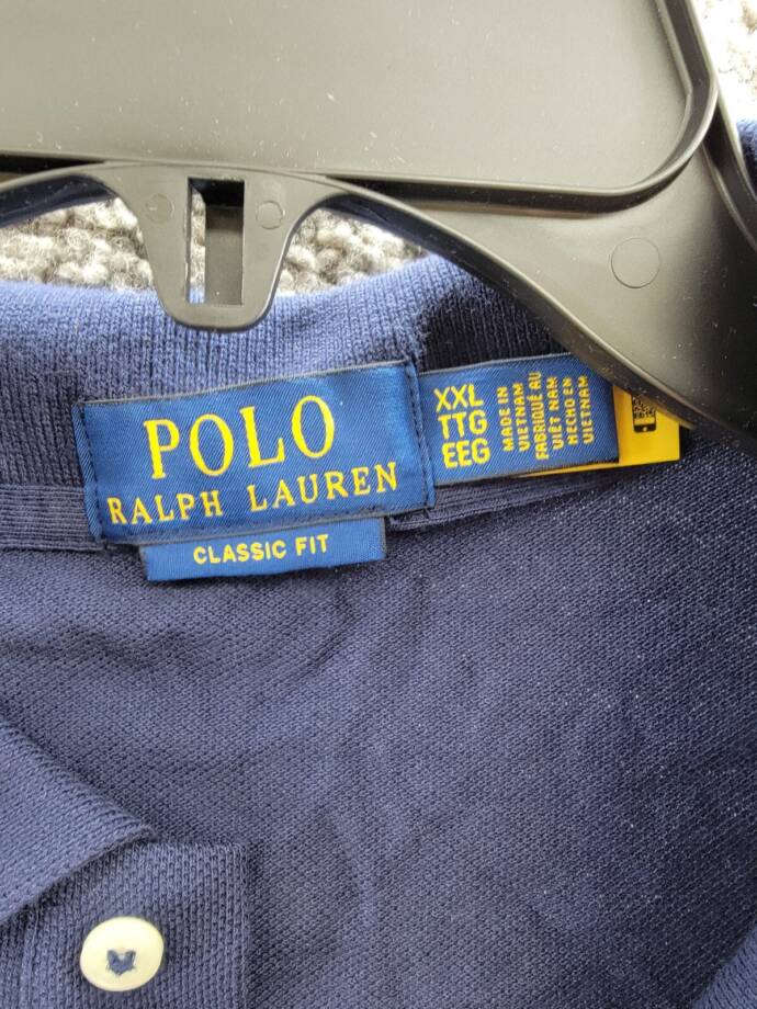 Polo Ralph Lauren Classic-Fit France Polo Shirt Men's XXL Navy Printed Pullover