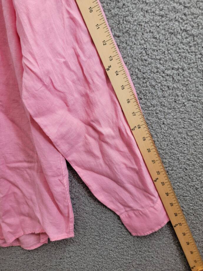 Polo Ralph Lauren Classic Fit Linen Button Down Shirt Men's XL Pink Long Sleeve