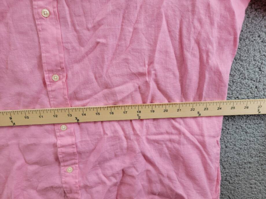 Polo Ralph Lauren Classic Fit Linen Button Down Shirt Men's XL Pink Long Sleeve