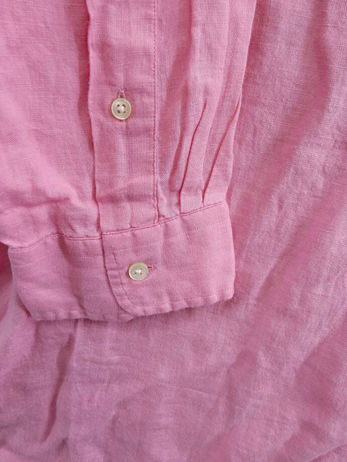 Polo Ralph Lauren Classic Fit Linen Button Down Shirt Men's XL Pink Long Sleeve