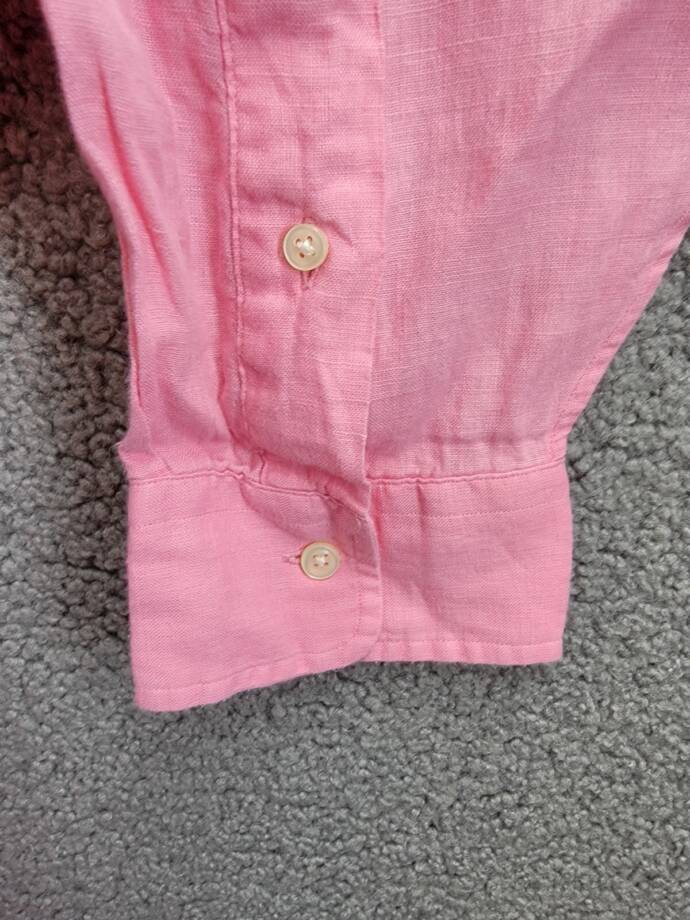 Polo Ralph Lauren Classic Fit Linen Button Down Shirt Men's XL Pink Long Sleeve