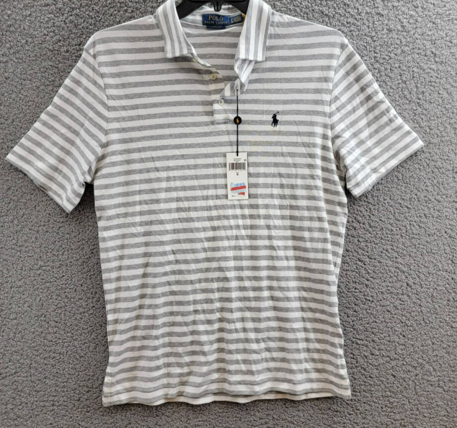 Polo Ralph Lauren Classic-Fit Polo Shirt Men's S Andover Heather/White Striped