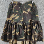 Madonna & Co. Camo Corset Strapless Top Women's L Green Multi Back Zip Closure