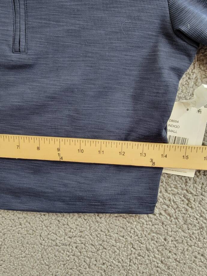 Splits59 Stevie Cropped Sweatshirt Women's S Indigo Half Zip Mock Neck Pullover