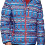 Club Room Performance Water Resistant Hooded Puffer Jacket Men's L Blue Multi