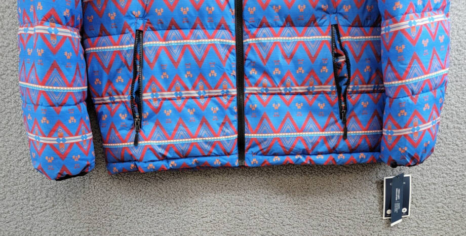 Club Room Performance Water Resistant Hooded Puffer Jacket Men's L Blue Multi