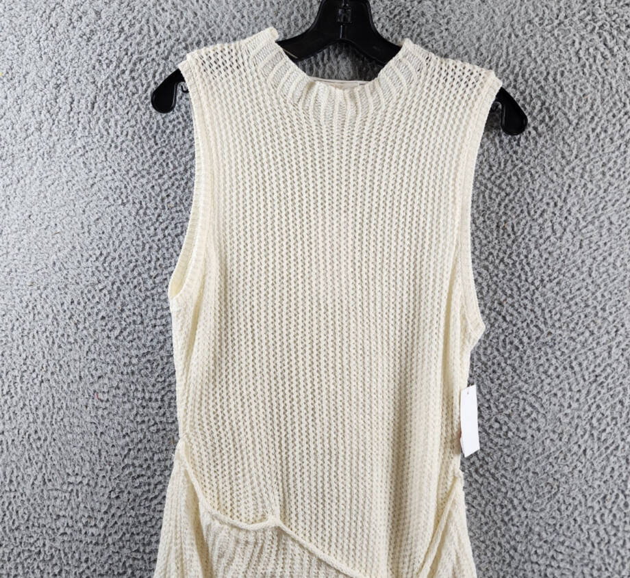 Torn by Ronny Kobo Knit Fabric Sleeveless Kate Dress Women's M Pearl Pullover