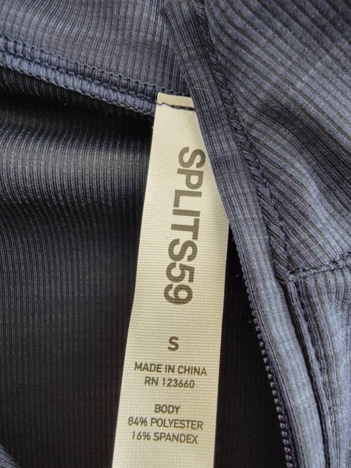 Splits59 Stevie Cropped Sweatshirt Women's S Indigo Half Zip Mock Neck Pullover