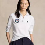 Polo by Ralph Lauren Team USA Micro-Dot Mesh Quarter-Zip Women's XL White L/S
