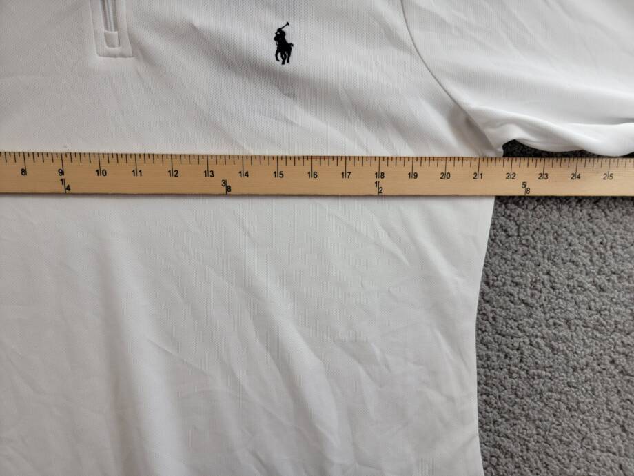 Polo by Ralph Lauren Team USA Micro-Dot Mesh Quarter-Zip Women's XL White L/S