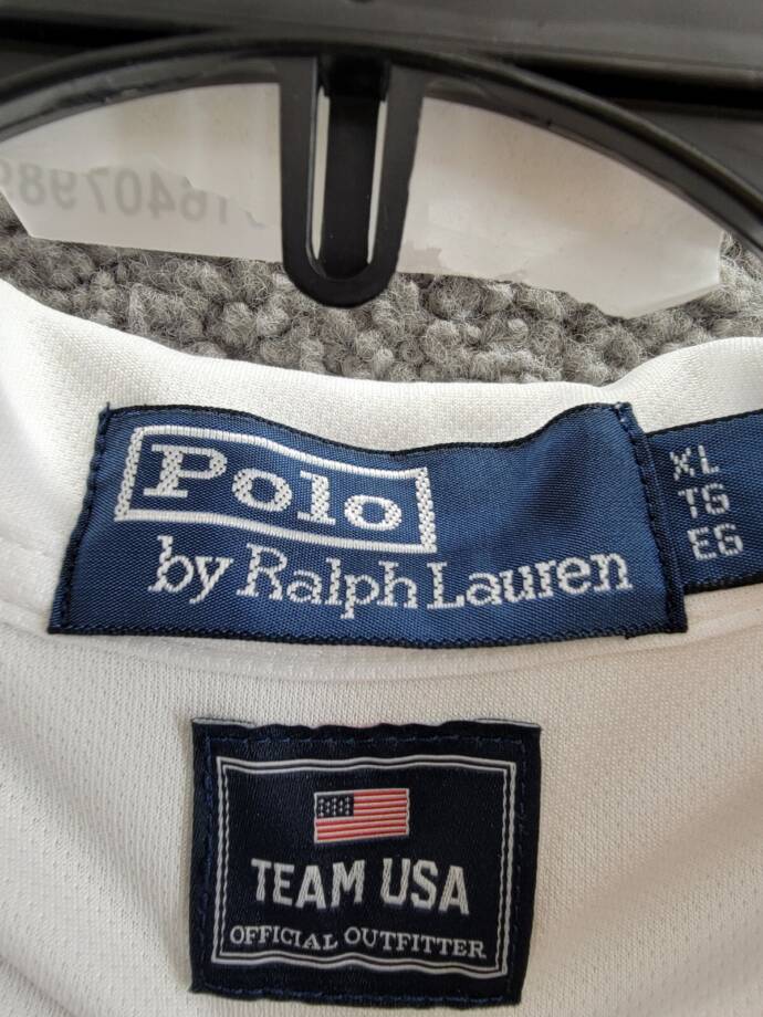 Polo by Ralph Lauren Team USA Micro-Dot Mesh Quarter-Zip Women's XL White L/S