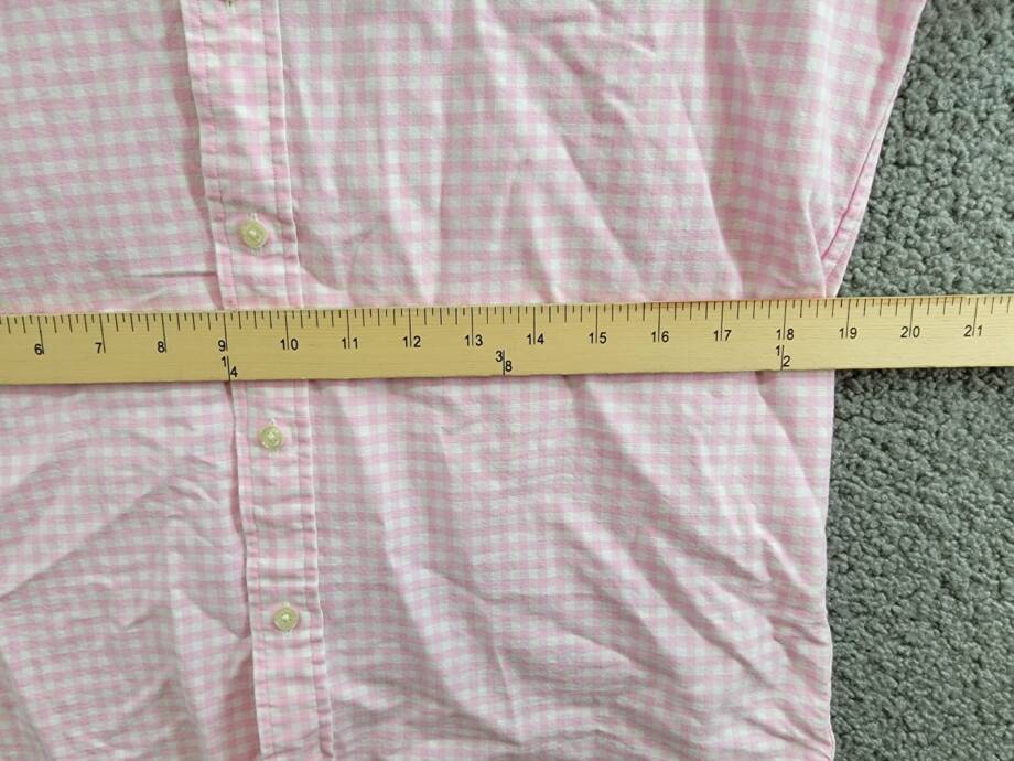 Polo Ralph Lauren Classic-Fit Gingham Oxford Shirt Men's S Pink/White Collared +