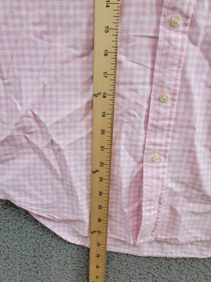 Polo Ralph Lauren Classic-Fit Gingham Oxford Shirt Men's S Pink/White Collared +
