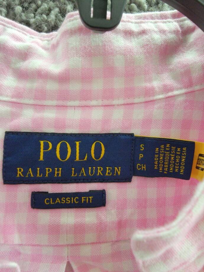 Polo Ralph Lauren Classic-Fit Gingham Oxford Shirt Men's S Pink/White Collared +