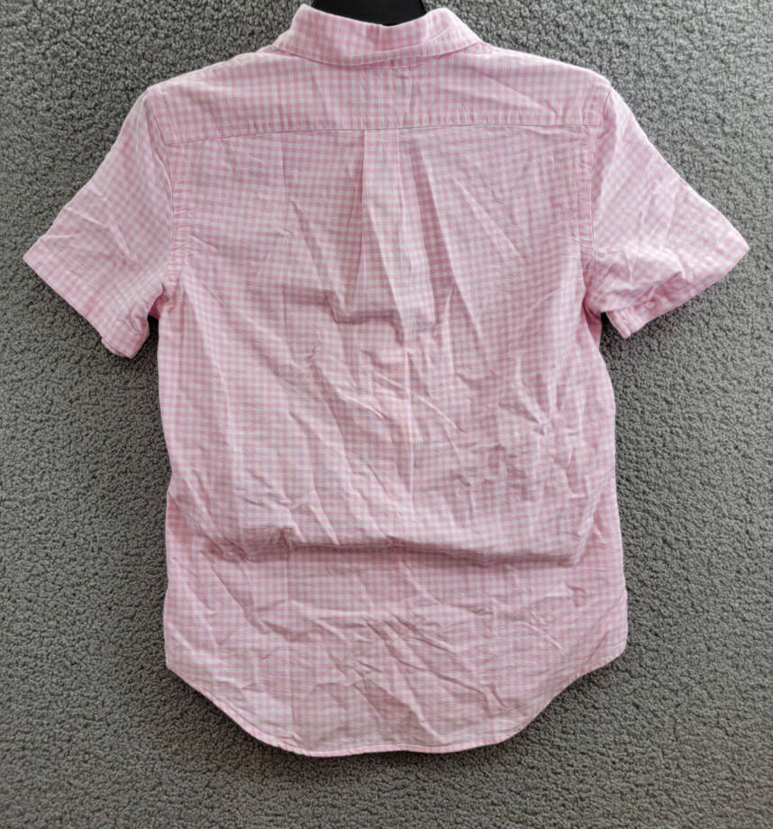 Polo Ralph Lauren Classic-Fit Gingham Oxford Shirt Men's S Pink/White Collared +