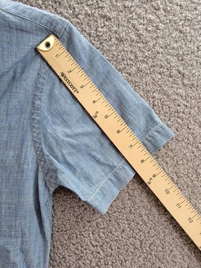 Polo Ralph Lauren Slim-Fit Chambray Shirt Men's XS Medium Indigo Short Sleeve