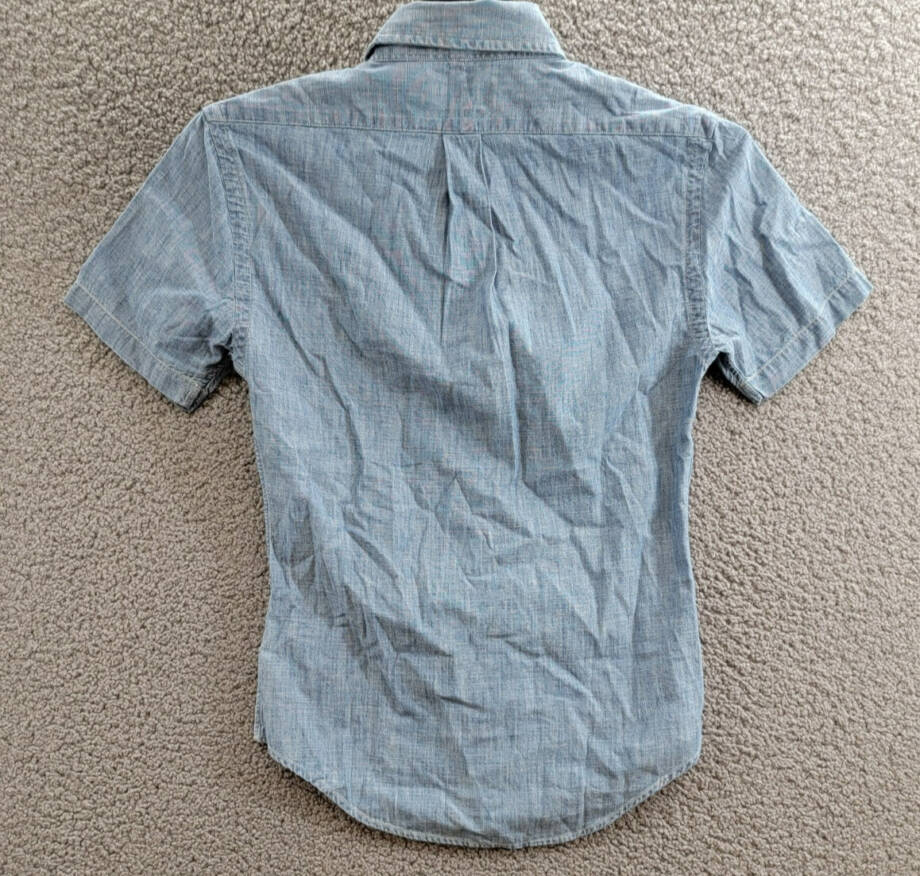 Polo Ralph Lauren Slim-Fit Chambray Shirt Men's XS Medium Indigo Short Sleeve