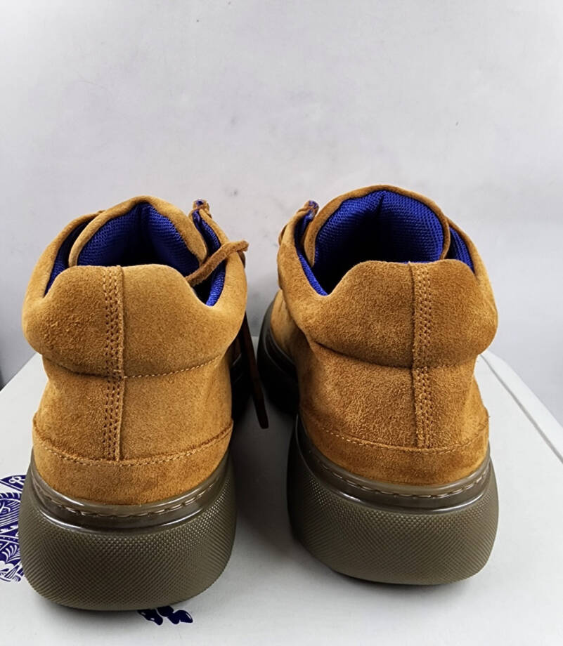 Burberry Nubuck Creeper Lace Up Mid Shoes Men's 42/9 US Segale Round Toe