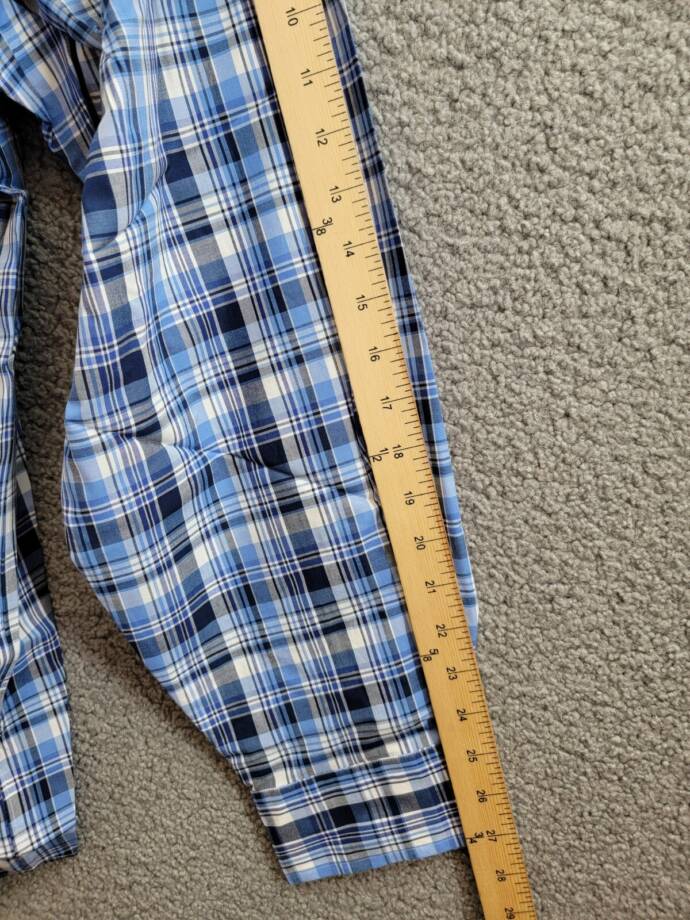 Polo Ralph Lauren Big & Tall Plaid Stretch Poplin Shirt Men's 2XB Blue Multi L/S