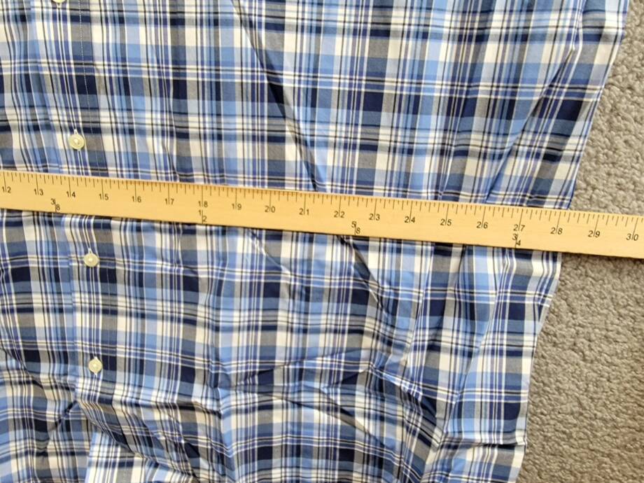Polo Ralph Lauren Big & Tall Plaid Stretch Poplin Shirt Men's 2XB Blue Multi L/S