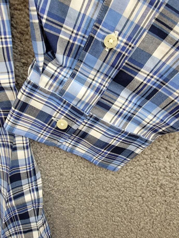 Polo Ralph Lauren Big & Tall Plaid Stretch Poplin Shirt Men's 2XB Blue Multi L/S