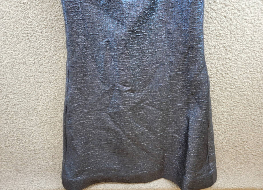Teri Jon by Rickie Freeman Metallic Jacquard Twist Bodice Gown Womens 4 Sapphire
