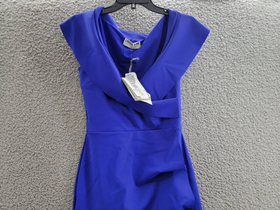 Chiara Boni La Petite Robe Draped Faux Wrap Dress Women's Inchiostro Pullover 42