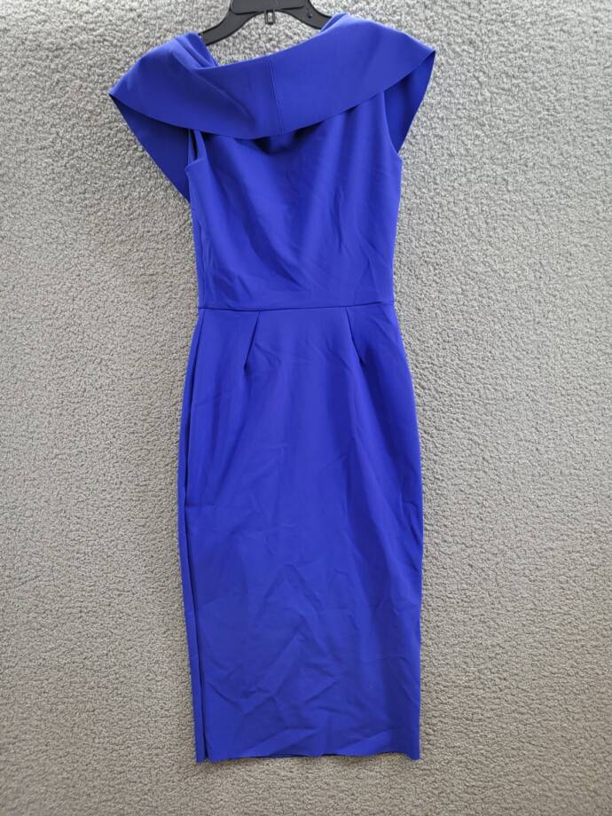 Chiara Boni La Petite Robe Draped Faux Wrap Dress Women's Inchiostro Pullover 42