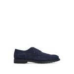Tod's Bucature Forma Wingtip Derby Dress Shoes Men's Navy Blue Lace Up 8.5 US