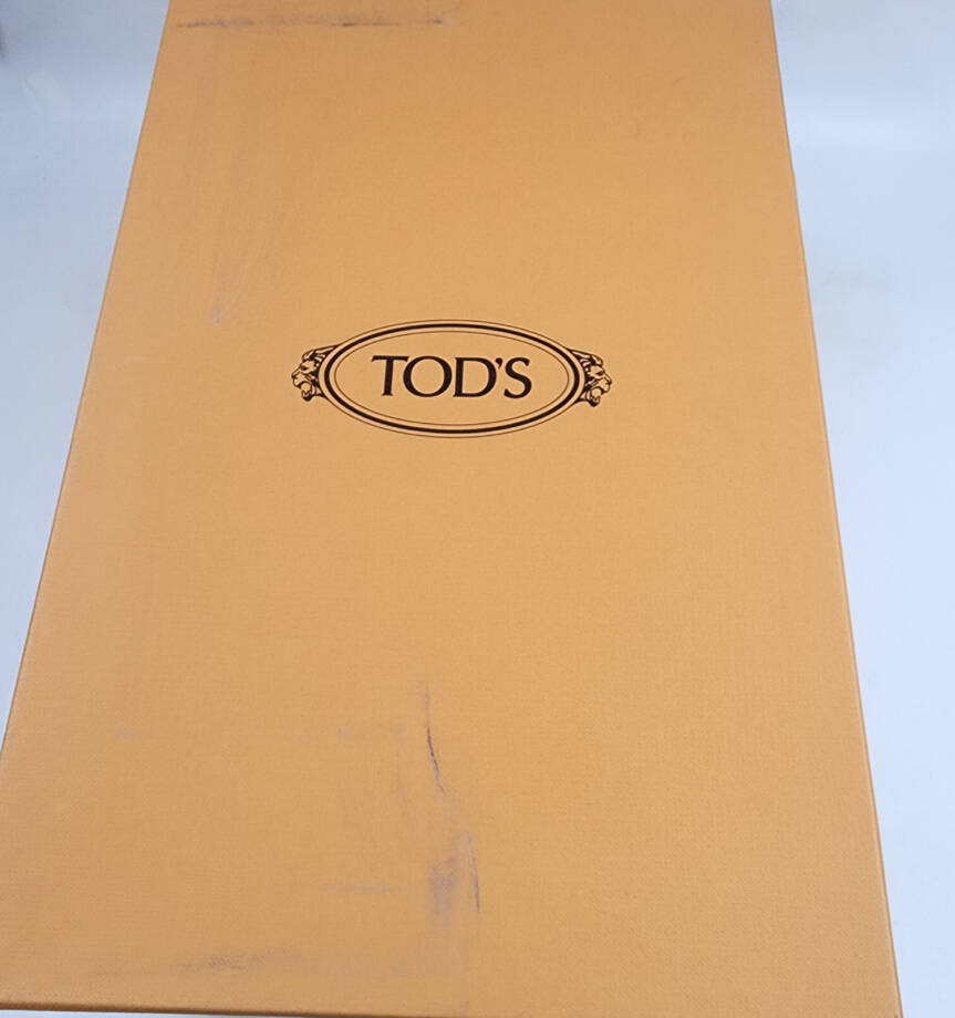 Tod's Bucature Forma Wingtip Derby Dress Shoes Men's Navy Blue Lace Up 8.5 US