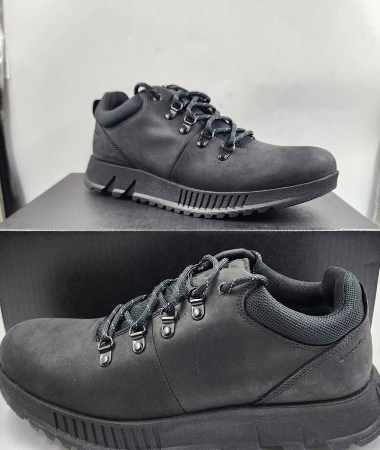 Sorel Mac Hill Lite Hiker Low Waterproof Lace-Up Sneakers Men 11.5 Black Solid
