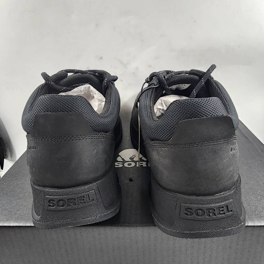 Sorel Mac Hill Lite Hiker Low Waterproof Lace-Up Sneakers Men 11.5 Black Solid