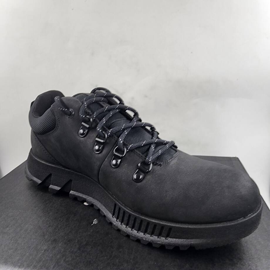 Sorel Mac Hill Lite Hiker Low Waterproof Lace-Up Sneakers Men 11.5 Black Solid