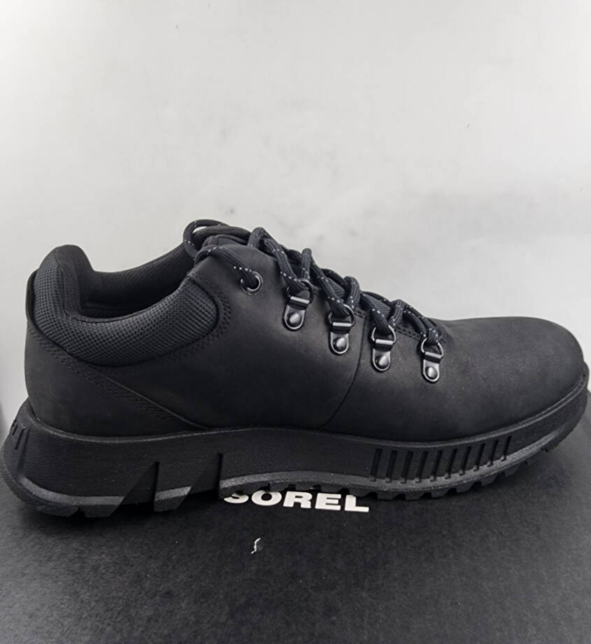 Sorel Mac Hill Lite Hiker Low Waterproof Lace-Up Sneakers Men 11.5 Black Solid
